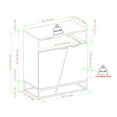 thumbnail image 3 of Contemporary Asymmetrical Angled Door Accent Cabinet in Rustic Oak, 3 of 5