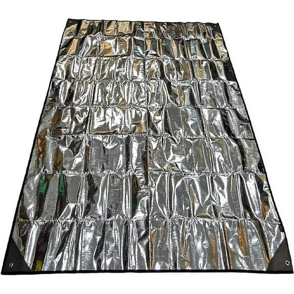 Mountain Spring Heavy Duty Aluminum Foil Emergency Camping Survival Blanket Moisture-Proof Mat - 2 Person | All-Weather Ground Sheet Footprint Mat Tarp Emergency Blanket