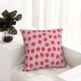 thumbnail image 5 of Wukai Hand Drawn Strawberry Premium Polyester Fleece Pillow Covers with Hidden Zipper Closure,Luxuriously Soft and Durable-18"x18", 5 of 7