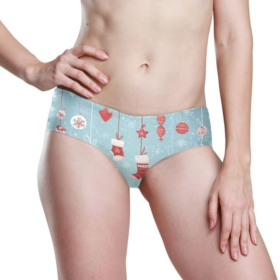 IAUYY Seamless Women Underwear Thongs ,Small No Show Ladies Thong-No Line Workout Breathable Comfortable Panties Soft Christmas Background with Twinkling Stars