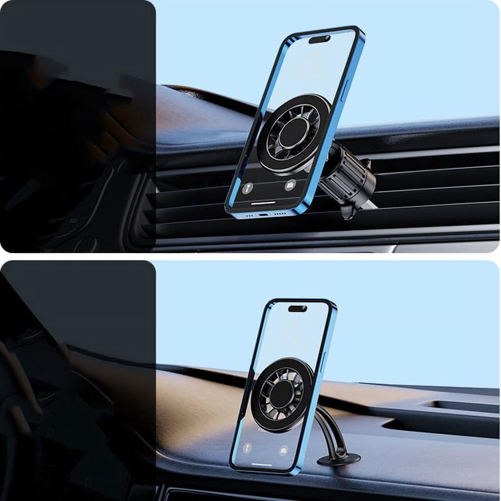 Car MountStrong Magnets Magnetic Phone Holder for Car Phone Holder Mount Truck Dash 360°Cellphone Holders for Your Car Accessories for Women Men iPhone 16 Pro 15 14 13Plus (2Silver, 7)