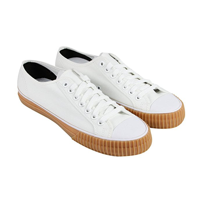 Center Low Gum Sole White Sneakers 