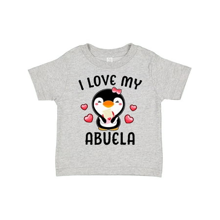 

Inktastic I Love My Abuela with Cute Penguin and Hearts Gift Toddler Toddler Girl T-Shirt