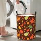 thumbnail image 5 of Fotbe Autumn Leaves Cesto de Ropa con Asas, Cesto Impermeable de Gran Capacidad, Bolsa de Lavado para Dormitorio, Cesto de Ropa con Ruedas y Asas-Small, 5 of 6