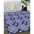 thumbnail image 3 of Ahgly Company Machine Washable Indoor Square Transitional Denim Dark Blue Area Rugs, 8' Square, 3 of 7