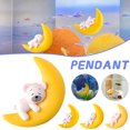 thumbnail image 2 of Cute Aquarium Floating Decoration Moon Animals Figure Fish Tank Ornament, 2 of 7