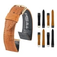 thumbnail image 5 of HIRSCH Camelgrain Hypoallergenic Leather Watch Strap - Honey Band / Silver Buckle - M - 11mm - Open Ended, 5 of 9