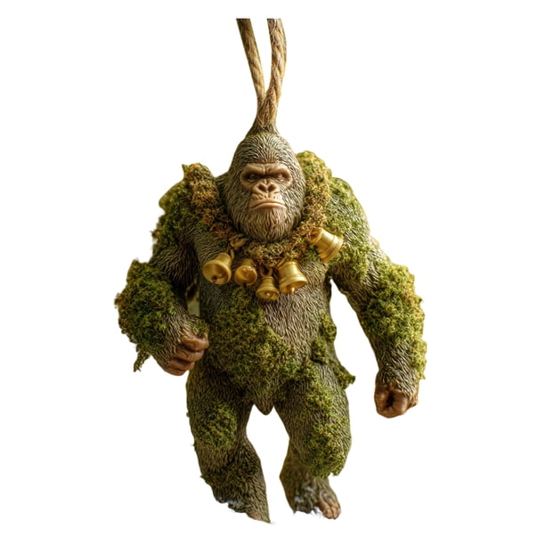 Adorno navideño Sasquatch, colgante plano de acrílico 2D, decoración para el árbol de Navidad, regalo festivo para los amantes del surf