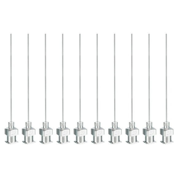 Unique Bargains 10 Pcs 23G 2 Inch Blunt Tip Dispensing Needle with Lure Lock for Refilling Liquid Inks Adhesives