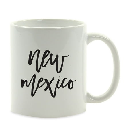 

Koyal Wholesale Black Calligraphy New Mexico US State Ceramic Coffee Mug