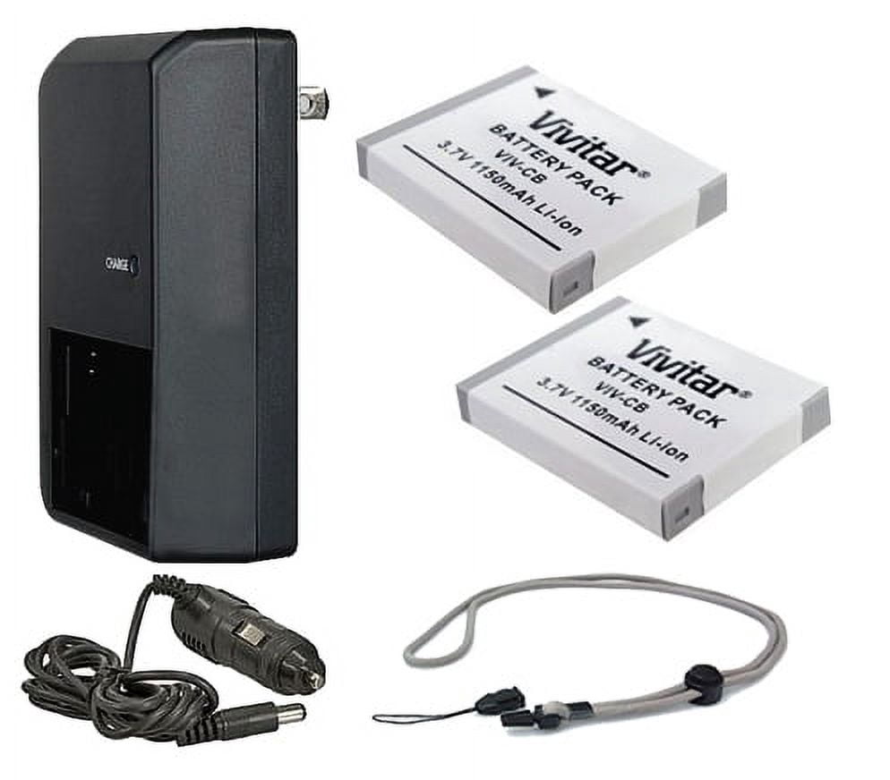 Olympus TG-7 Battery Kit - 2 High Capacity Batteries + AC/DC Travel Charger + Lanyard Strap