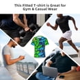 thumbnail image 6 of Bixox Men's Multicolored Butterflies Printed Short Sleeve Skinny Athletic T-Shirt, 6 of 6