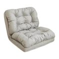 thumbnail image 1 of Sofá cama plegable,Sofá Cama Plegable Individual Cómodo Acolchado Adultos,Silla de piso para juegos Dormitorio con respaldo portátil,Sofá cama perezoso,sillón reclinable y Gris claro 90cm, 1 of 9