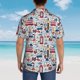 thumbnail image 4 of Fotbe London Symbols1 Camisa Hawaiana para Hombre Unisex – Camisa Casual de Verano con Botones de Manga Corta de Algodón y Lino,3X-Large, 4 of 7