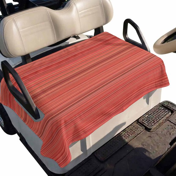 Golf Cart Seat Cover Red Lines Waves Club Car Golf Cart Seat Covers Soft Absorbent Golfcart Towel Blanket Horizon Stripes Golf Seat Covers for Cart Decor Fits 2 & 4 Passenger 51"x31"