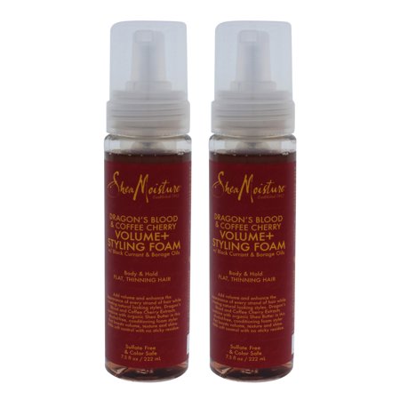 Dragons Blood and Coffee Cherry Volume and Styling Foam by Shea Moisture for Unisex - 7.5 oz Foam - Pack of