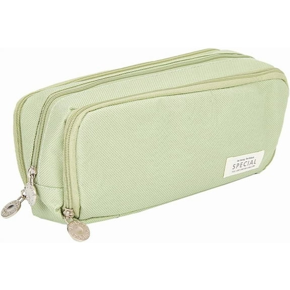 1 pc Canvas Pen bag Stationery Storage boxes for Pens Pencils Rectangle Dark Sea Green 105x230x20mm
