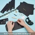 thumbnail image 3 of PU Leather Tote Bag Making Kit PU Leather Crossbody Bag Handbag Purse Sew on Making Kit Handmade Fashionable Satchel Sewing Supplies 8.6x2.7x6.6 Inch (Black), 3 of 8