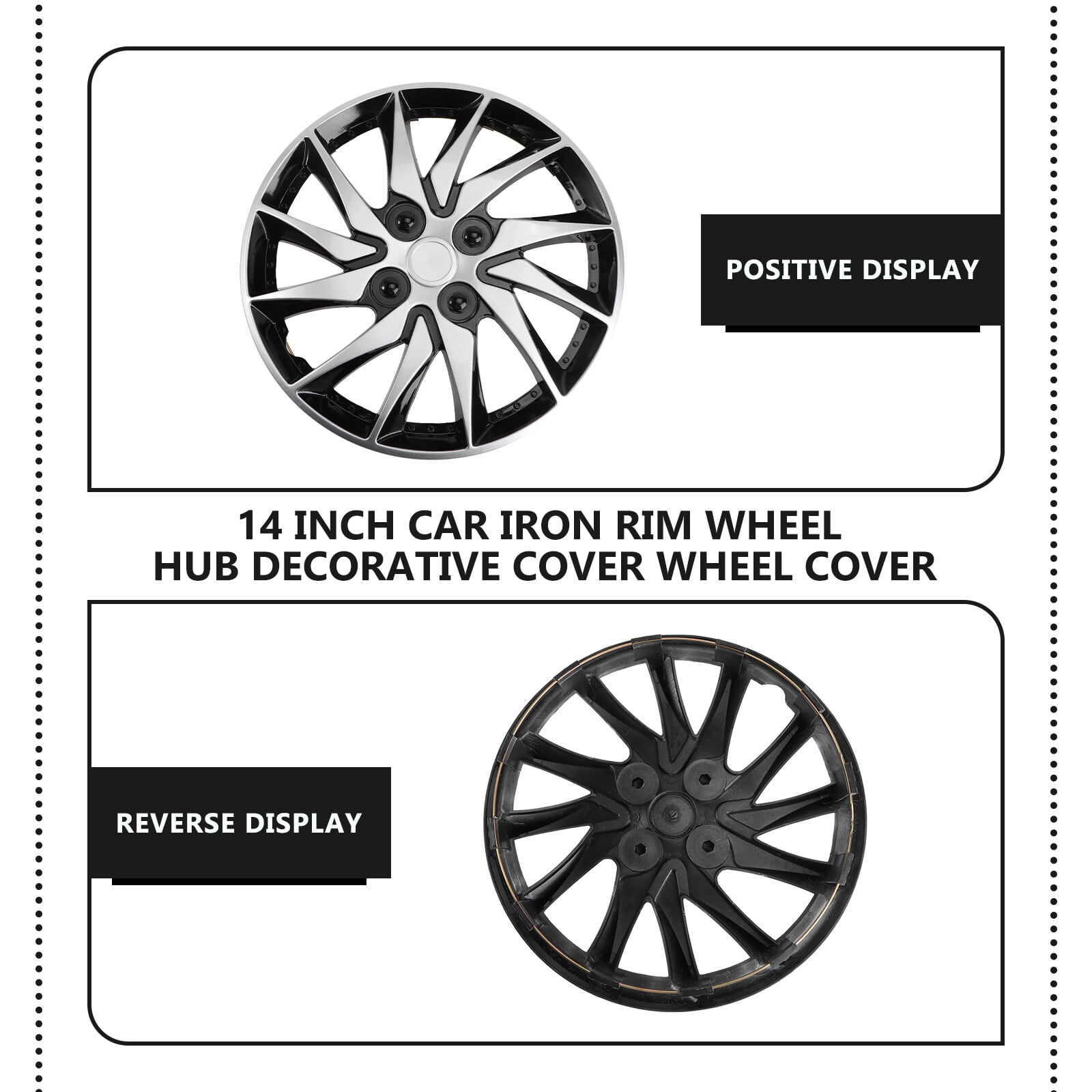Gymnture Car Hubcaps Universal Wheel Covers 14 Inch