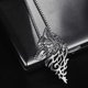 thumbnail image 2 of Fashion Mens Long Chain Necklace Wolf Head Pendant Vintage Men s Boys Love Gift, 2 of 5