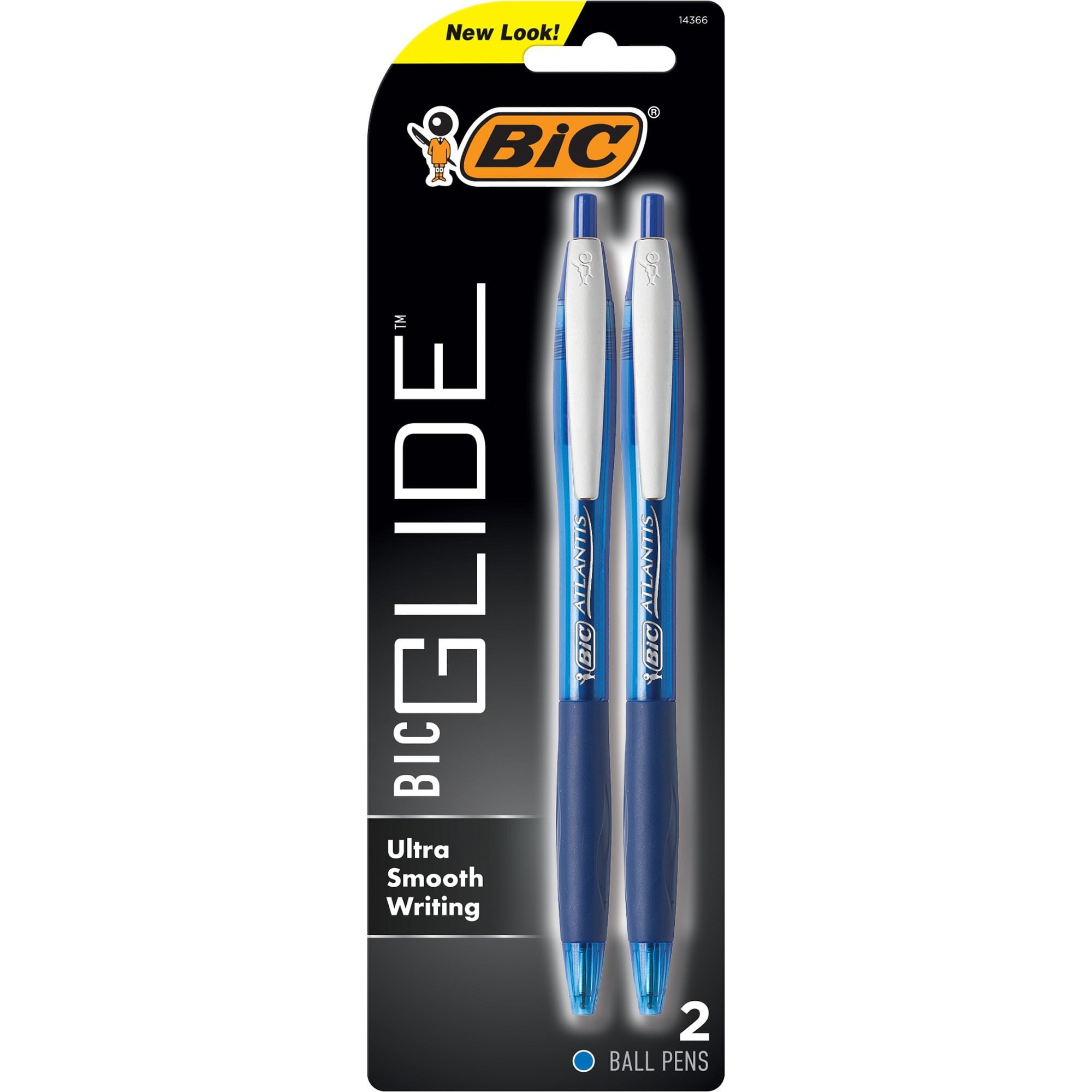 BIC Soft Feel Retractable Black 1mm Medium Size Ballpoint Pen 3 Pack 