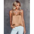 thumbnail image 2 of Ekouaer Women's Silk Satin Camisole Tank Tops V Neck Sleeveless Spaghetti Straps Blouse Casual Racerback Shirt, 2 of 5