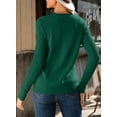 thumbnail image 6 of DOKOTOO Sweaters for Women Knit Pullover with Hollow Out Sleeves Soft Breathable Casual Office​Sweater, 6 of 9