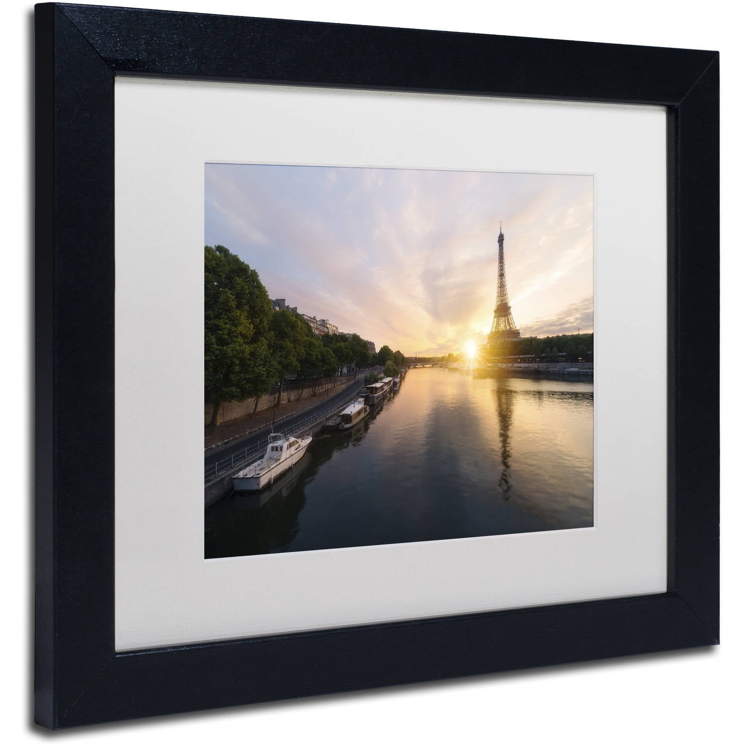 Trademark Fine Art 'Stay Up Paris' Canvas Art by Mathieu Rivrin, White Matte, Black Frame