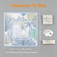 thumbnail image 5 of Cztulip Blue Coastal Starfish Mahjong Mat,Summer Beach Game Pad,Nautical Ocean Starfish Shell Carol Anti-Slip Table Cover Tablecloth Mahjong Mat for Poker Board Card Tile Game Domino,31.5x31.5In, 5 of 7