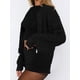 thumbnail image 5 of Cárdigan Holgado de Cuello Redondo, Larga, con Cremallera Frontal, para Mujer, Moderno Suéter de Punto con Cremallera, Abrigos de Otoño. Negro L, 5 of 7