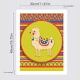 thumbnail image 3 of Bearachild Paquete de 3 cuadros colgantes sin marco con estampado de Alpaca de estilo nacional, Material de lienzo, póster de Color brillante, cuadro Decoración del hogar Bearachild HA011399-00, 3 of 6