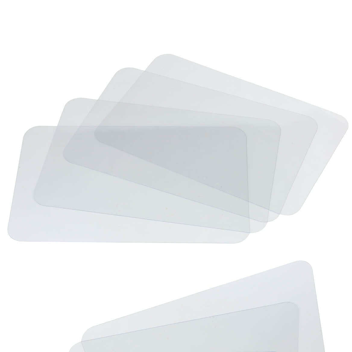 CraftyCrocodile Clear Plastic Placemats, Set of 4, 18" x 12"