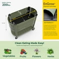thumbnail image 3 of Permasteel Raised Garden Bed with Legs, 40×20×37 in, Planter Box with EnGrow™ TrueSoil™ Technology for Vegetables, Flowers, Herbs, and Fruit, Outdoor Indoor, Storage Shelf, Green, 3 of 8
