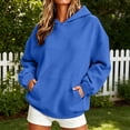 thumbnail image 3 of Otntypg Womens Oversized Hoodies Lightweight Casual Fall Hooded Pullover Sweatshirts Trendy Fall Long Sleeve Pullover Hoodie Tops with Pocket, 3 of 7