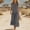 Gray plus size boho midi dress a1, variant on Women Plus Size V Neck Short Sleeve Button Down Ruffle Flowy Midi Dress Casual Boho Beach Vacation Maxi Sundress Loose, Black 2XL