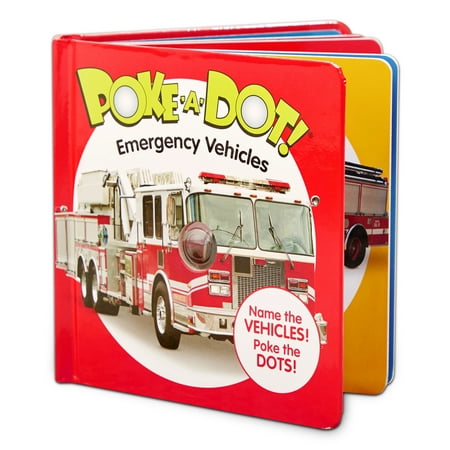 Melissa & Doug Children’s Book – Poke-a-Dot: Emergency Vehicles (Board Book with Buttons to Pop)