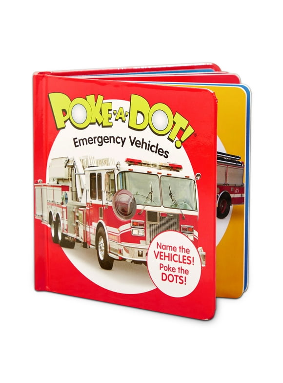 Melissa & Doug Childrens Book  Poke-a-Dot: Emergency Vehicles (Board Book with Buttons to Pop)