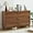 Walnut-2 Pcs, variant on Modern 3 Drawer Dresser, Wood Chest of Drawers, Nightstand for Bedroom, Contemporary Three Drawer Dresser (Walnut)