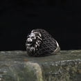 thumbnail image 3 of Gold Lion Head Ring Ornament In Zinc Alloy Sizes 7 8 9 10 11 12 13 A Fashion Statement For Everyday Wear Daily, 3 of 5
