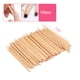 thumbnail image 2 of 100 Palitos de Madera para Cuidado de Uñas, Diseño Doble Punta: Espátula y Cúspide, Ideal para Manicura y Pedicura, Limpieza de Cutículas y Detalles en Uñas Naturales o Postizas, Tamaño: 11 cm,, 2 of 7