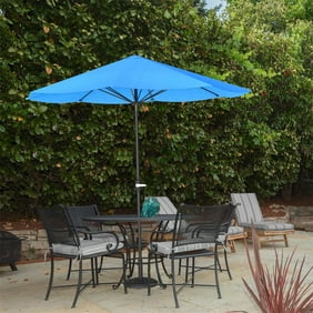 Eclipse Collection 9 Fiberglass Market Umbrella Collar Tilt M White Sunbrella Canvas Teak Walmart Com