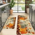 thumbnail image 4 of 100Fens Happy Fall Pumpkin Print Kitchen Rugs Set of 2, Autumn Maple Leaves Kitchen Mats Decor, Thanksgiving Farmhouse Floor Door Mat Home Decorations, 4 of 6
