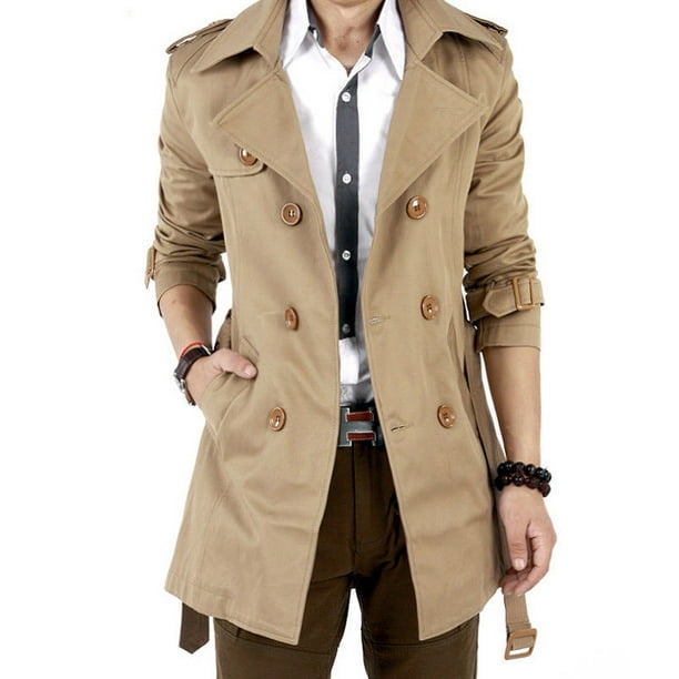 Korean trench hotsell coat men