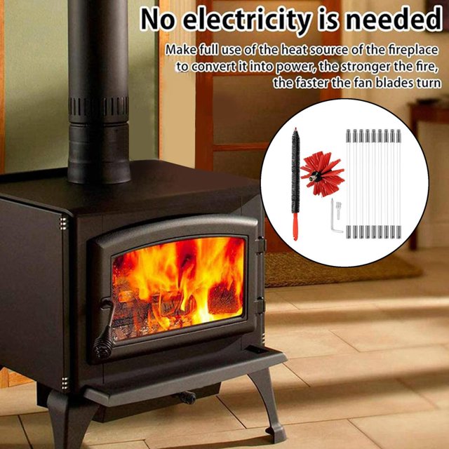de herramientas de cepillo de limpieza de barrido de chimenea giratorio con 9 varillas flexibles de reforzado impulsadas por ángulo de pres Los 41cm Macarena cepillo de chimenea