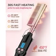 thumbnail image 4 of Hoson Electric Hot Comb, Straightening Comb for Wigs, Hot Comb Hair Straightener for American African Hair, 450F High Heat LCD Display with Dual Voltage, Rose Gold, 4 of 6