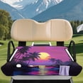 thumbnail image 2 of Uorisanigo Universal Golf Cart Seat Cover 52.36"x 32.28" Soft Sunset Palm Trees Golf Cart Seat Towel Blanket for 2-Person Seats for EZGO Yamaha Club Car Seat Protector, Easy to Install, 2 of 7