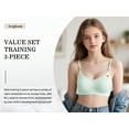 thumbnail image 6 of Actgleam Girls Training Bra 3 Pack Cotton Sports Seamless Cami for Teens 10-14 Adjustable Straps Removable Padding, 6 of 8