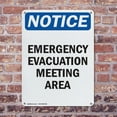 thumbnail image 4 of (2 Pack) Emergency Evacuation Meeting Area OSHA Notice Sign 18 Inch X 24 Inch Plastic Sign, Weather Resistant, UV Protected for Workplace, Business, and Construction Site, Made in the, 4 of 8