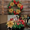thumbnail image 7 of Uxcell 6.3" Artificial Flowers, 12 Pcs Shiny Artificial Fake Flower with Stems Crafts for Christmas, Gold, 7 of 7