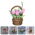 thumbnail image 3 of Mini Flower Basket Decor Clay for Miniature Garden Scene 1Set, 3 of 6